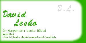 david lesko business card